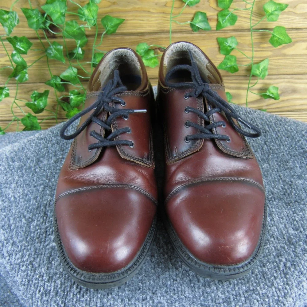 Dockers Men  Derby Oxfords Burgundy Leather Size‎ 12 Medium Gently Used 2025
